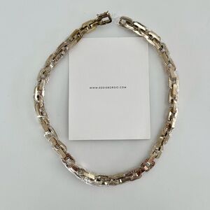 Eddie Borgo Gold Chain Necklace and Earrings